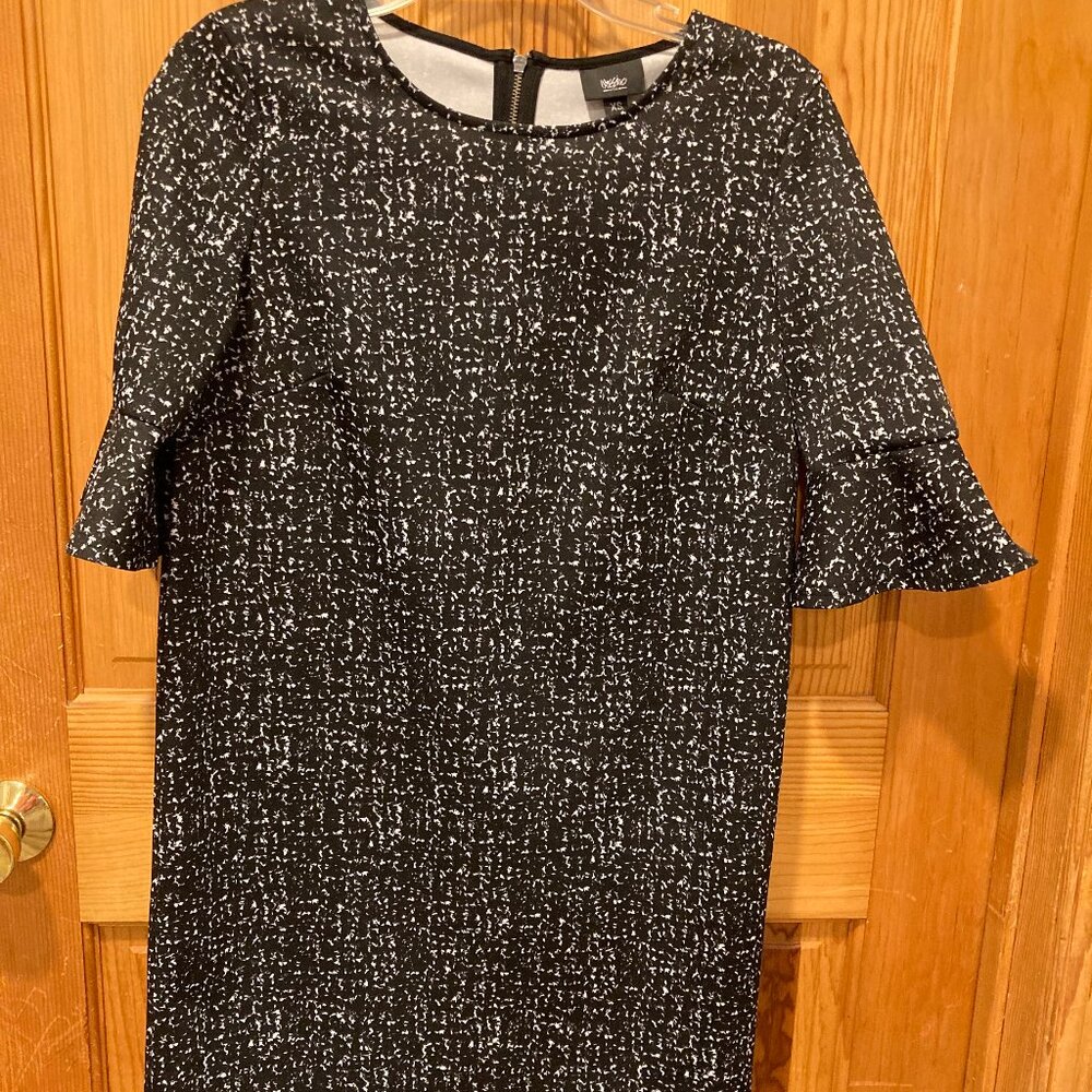 Black & White Ruffle Sleeve Dress – Size XS